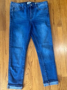 Simple Society Eco-Friendly Skinny Jeans Medium Wash Cuffed Hem Size 9/29